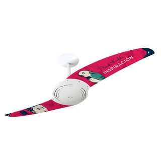 Ventilador-de-Teto-Spirit-200-Frida-Kahlo-Autorretrato-Rosa-Fk06-Sem-Lustre