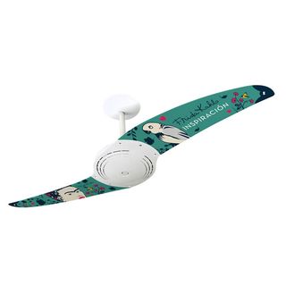 Ventilador-de-Teto-Spirit-200-Frida-Kahlo-Autorretrato-Verde-Fk07-Sem-Lustre