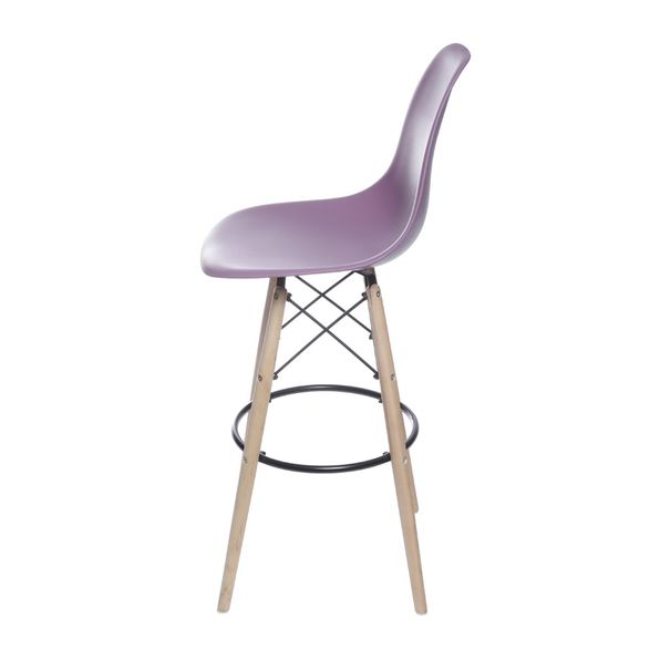 Banqueta Design Charles Eames Base Madeira Roxa My Spirit