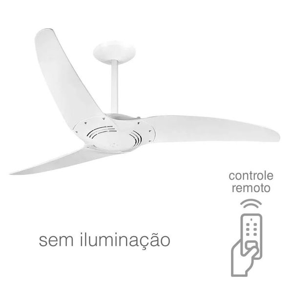 Ventilador De Teto Spirit 300 Branco Sem Lustre Controle Remoto 127V