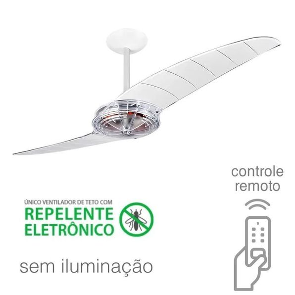 Ventilador De Teto Spirit 200 Cristal Sem Lustre Repelente Controle Remoto 127V