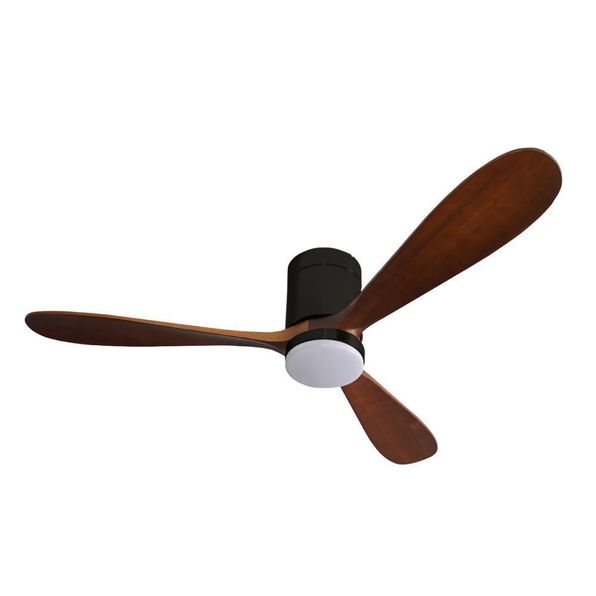 Ventilador de teto Spirit Zeoo Preto Fosco Castanho Controle Remoto Bivolt